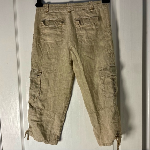 Joie Linen Cargo Crop Pants - Picture 3 of 13